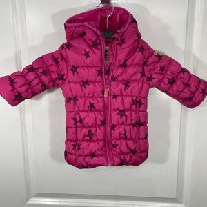 Oshkosh Pink Star Puffer Jacket Size 12Month